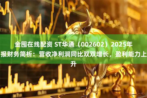 金囤在线配资 ST华通（002602）2025年中报财务简析：营收净利润同比双双增长，盈利能力上升